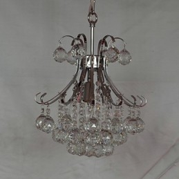 Lampadario a sospensione moderno in cristallo mini elettroplaccato