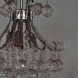 Lampadario a sospensione moderno in cristallo mini elettroplaccato
