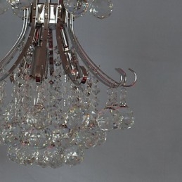 Lampadario a sospensione moderno in cristallo mini elettroplaccato