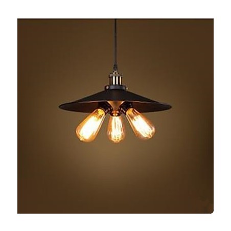 Lampada a sospensione triangolare Copper Head in metallo nero e bianco 36 cm