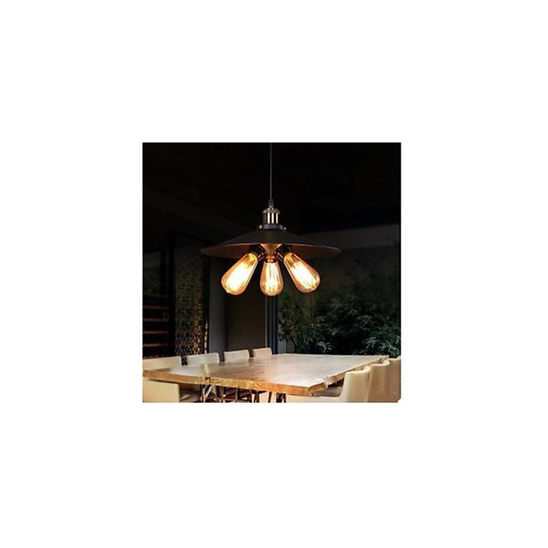 Lampada a sospensione triangolare Copper Head in metallo nero e bianco 36 cm