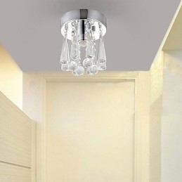 Lampada da soffitto a filo moderna a forma di corona in cristallo 1 luce