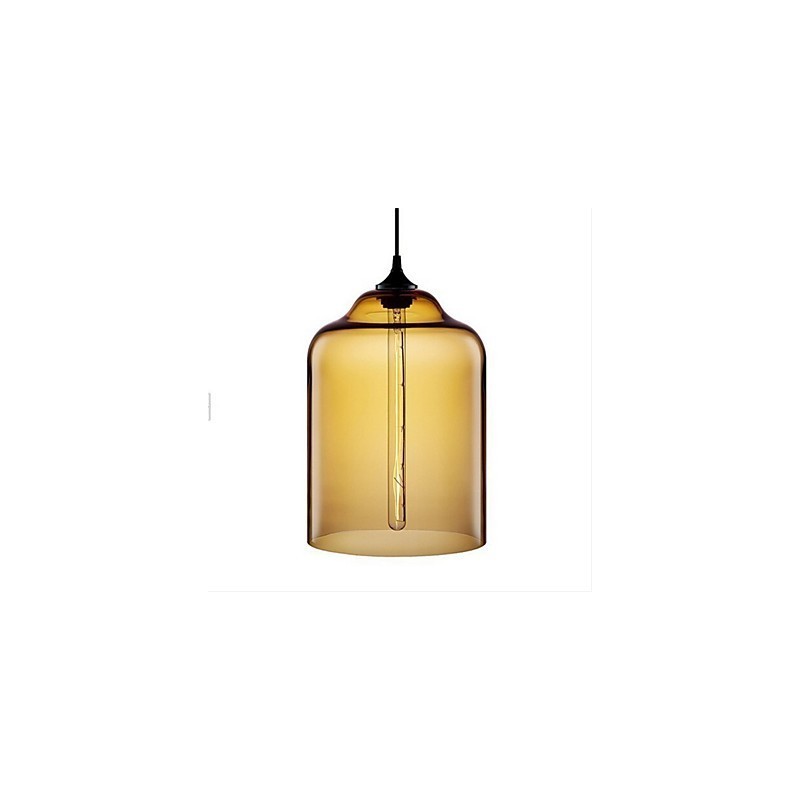 Lampada a sospensione in vetro retrò a lanterna, 3 luci, E26/E27