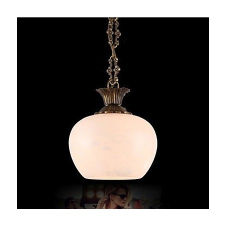Lampadario singolo in marmo spagnolo e rame