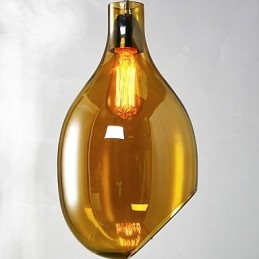Lampada a sospensione moderna contemporanea in metallo e vetro