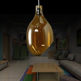 Lampada a sospensione moderna contemporanea in metallo e vetro