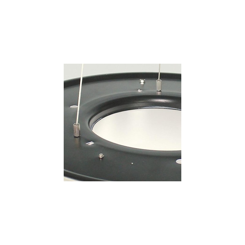 Lampada a sospensione 5 luci in metallo nero con paralume acrilico bianco, moderna