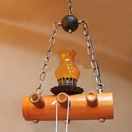 Lampadario a sospensione singolo in bambù stile country americano
