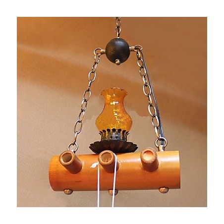 Lampadario a sospensione singolo in bambù stile country americano