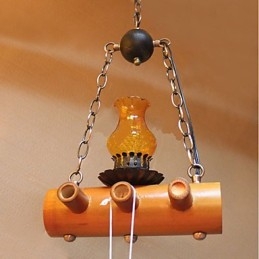 Lampadario a sospensione singolo in bambù stile country americano