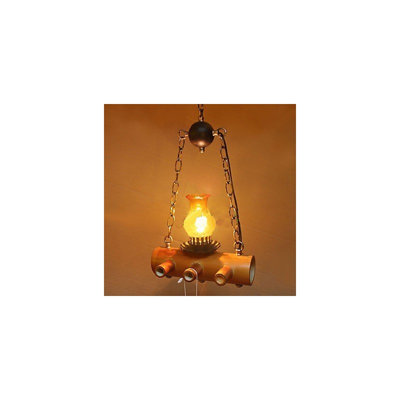 Lampadario a sospensione singolo in bambù stile country americano