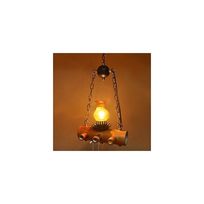 Lampadario a sospensione singolo in bambù stile country americano
