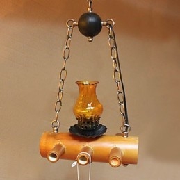 Lampadario a sospensione singolo in bambù stile country americano
