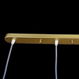 Lampada a sospensione retrò classica in bronzo a 3 luci con paralume in vetro