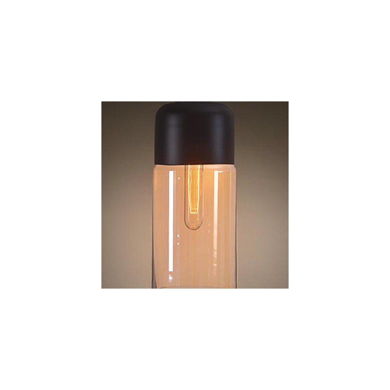 WestMenLights Lampada a sospensione mini in vetro trasparente, stile retrò, 1 lampadina E26/E27