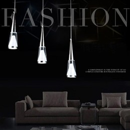 Lampada a sospensione LED moderna in metallo a 3 luci