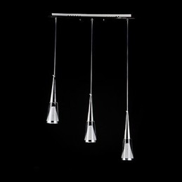 Lampada a sospensione LED moderna in metallo a 3 luci