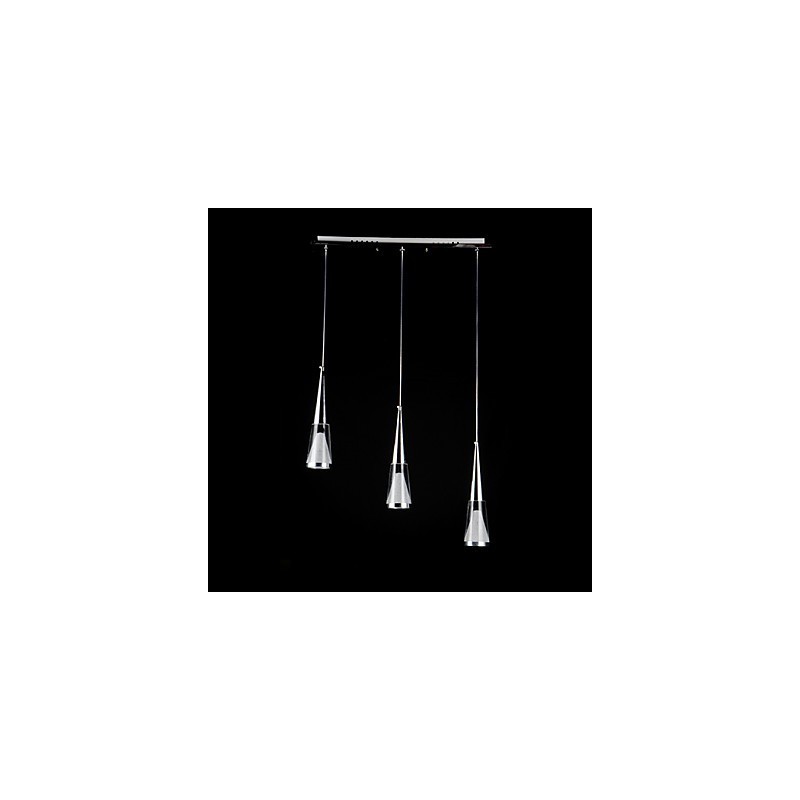 Lampada a sospensione LED moderna in metallo a 3 luci
