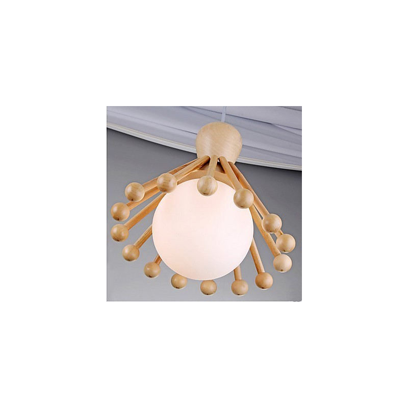 Lampadario a sospensione in legno e bambù nordico semplice