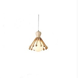 Lampadario a sospensione in legno e bambù nordico semplice