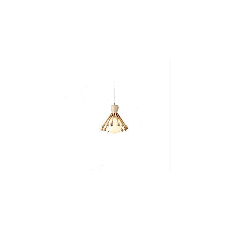Lampadario a sospensione in legno e bambù nordico semplice