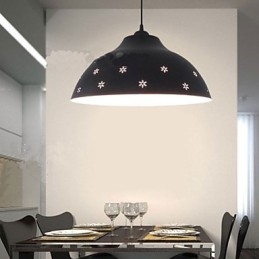 Creative Shop Lampada a sospensione a testa singola in metallo, 3 luci E26/E27