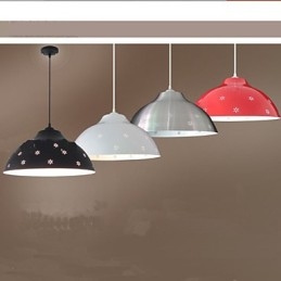 Creative Shop Lampada a sospensione a testa singola in metallo, 3 luci E26/E27