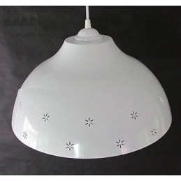 Creative Shop Lampada a sospensione a testa singola in metallo, 3 luci E26/E27