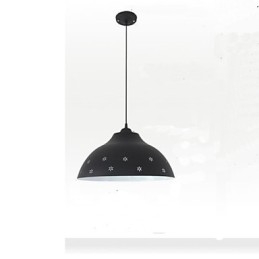 Creative Shop Lampada a sospensione a testa singola in metallo, 3 luci E26/E27