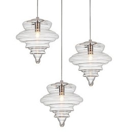 Lampada a sospensione moderna 1 luce in vetro trasparente
