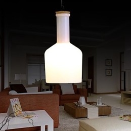 Lampada a sospensione moderna in metallo e vetro