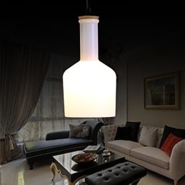 Lampada a sospensione moderna in metallo e vetro