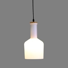 Lampada a sospensione moderna in metallo e vetro