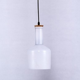 Lampada a sospensione moderna in metallo e vetro