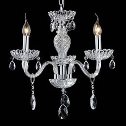 Lampadario in vetro stile palazzo con 6 luci a candela