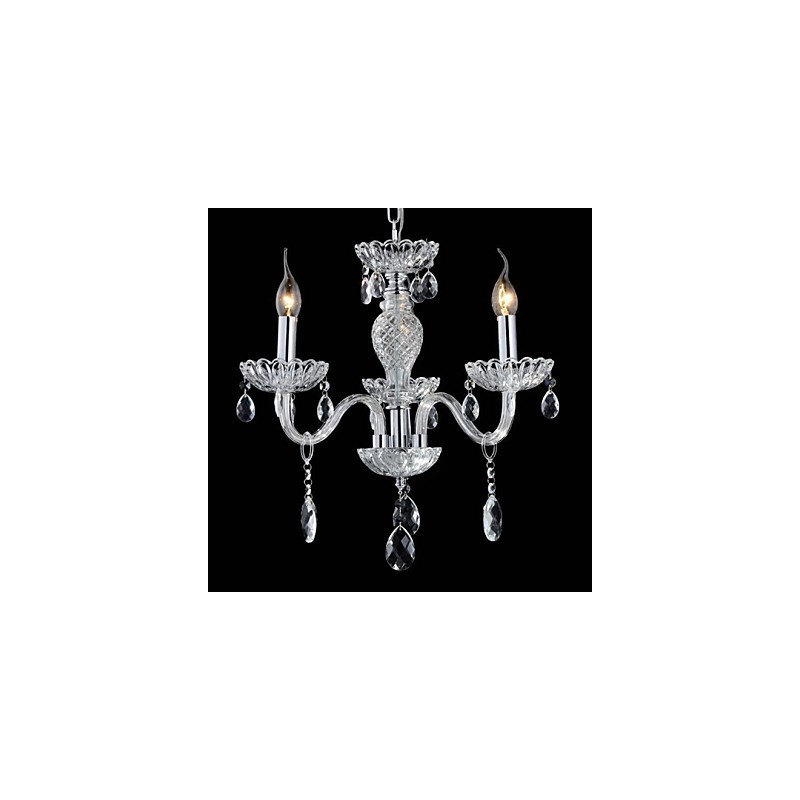 Lampadario in vetro stile palazzo con 6 luci a candela