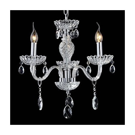 Lampadario in vetro stile palazzo con 6 luci a candela