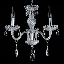 Lampadario in vetro stile palazzo con 6 luci a candela