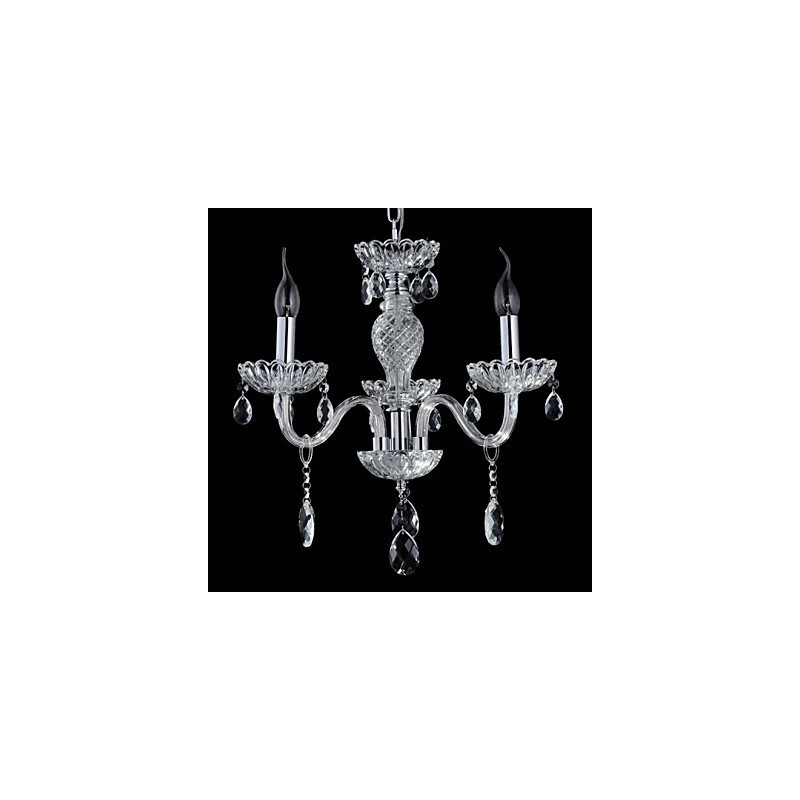 Lampadario in vetro stile palazzo con 6 luci a candela