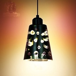 Lampada a sospensione in vetro creativa semplice 3D