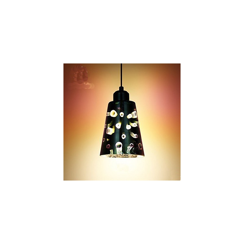Lampada a sospensione in vetro creativa semplice 3D