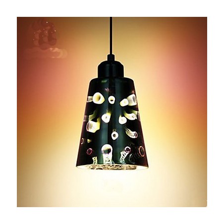 Lampada a sospensione in vetro creativa semplice 3D