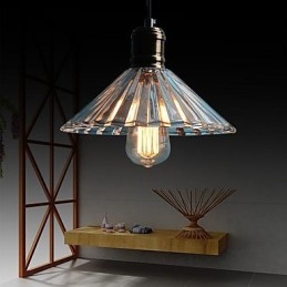 Lampada a sospensione mini moderna in metallo e vetro