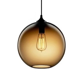 Lampada a sospensione moderna in vetro marrone con design a bolle rotonde