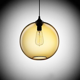 Lampada a sospensione moderna in vetro marrone con design a bolle rotonde