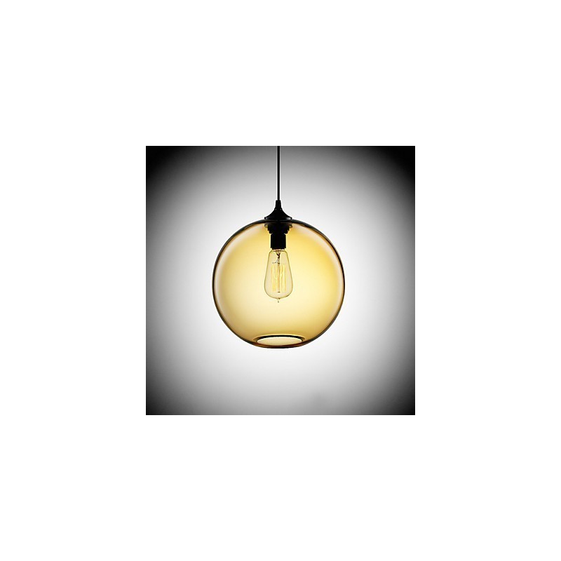 Lampada a sospensione moderna in vetro marrone con design a bolle rotonde