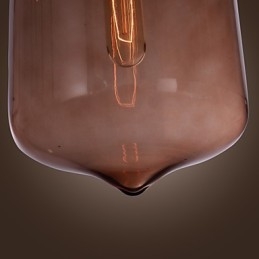 Lampada a sospensione in vetro trasparente a bottiglia, 1 lampadina E26/E27, 70 W