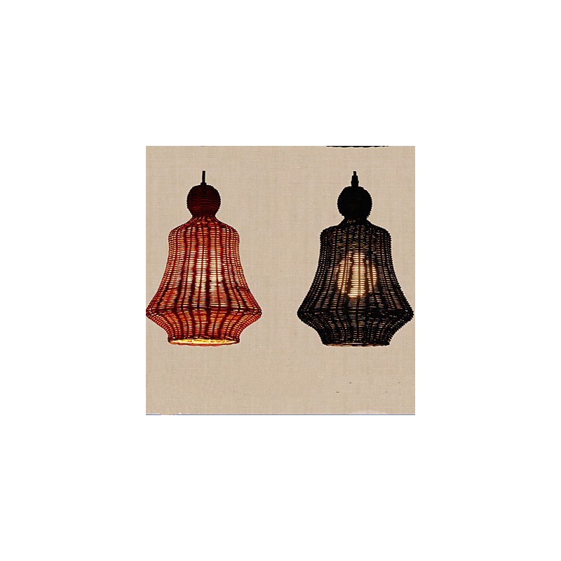 Lampadario a sospensione in giacinto d'acqua rattan
