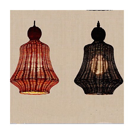 Lampadario a sospensione in giacinto d'acqua rattan
