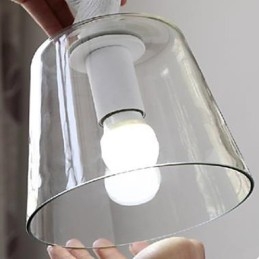 Lampadario a sospensione in vetro con uccelli e anatroccoli, 3 luci, 125 cm